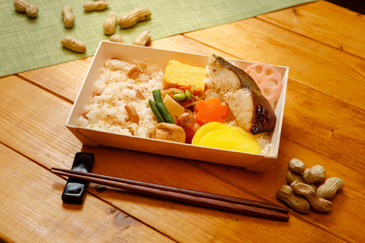 落花生ご飯と銀ひらす西京焼き弁当